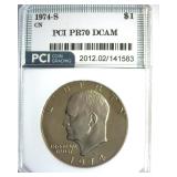 1976-S CN Ike PR70 DCAM LISTS $4500