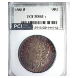 1882-S Morgan PCI MS65+ Golden Purple
