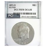 1971-S Silver Ike PR70 DCAM LISTS $475