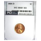 1958-D Cent MS67 RD LISTS $275