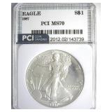 1987 Silver Eagle MS70 LISTS $1000