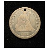 1871 .25 Engraved Congenial GCL Love Token