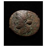300-288BC Messana Sicily AE24