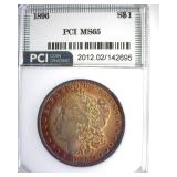 1896 Morgan PCI MS65 Vibrant Color