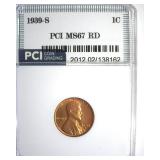 1939-S Cent MS67 RD LISTS $140