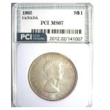 1962 S$1 PCI MS67 Canada