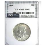 1948 Franklin MS66 FBL LISTS $400