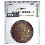 1886 Morgan PCI MS65+ Wonderful Toning