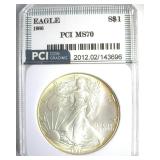 1986 Silver Eagle MS70 LISTS $1000