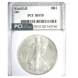 1987 Silver Eagle MS70 LISTS $1000