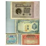 9 Vintage Bank Notes Austro-Hungarian Empire