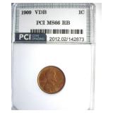 1909 VDB Cent MS66 RB LISTS $250