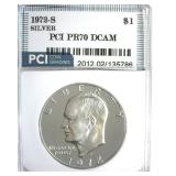 1972-S Silver Ike PR70 DCAM LISTS $425