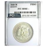 1940-M Peso PCI MS65+ Mexico