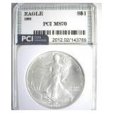 1992 Silver Eagle MS70 LISTS $1350