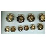 1976-S Quarter Kennedy Ike Proof 10 Pc Lot