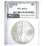 2018 Silver Eagle MS70 LISTS $130