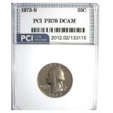 1973-S Quarter PR70 DCAM LISTS $4100