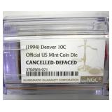 1994 Denver Dime NGC Official US Mint Coin Die