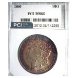 1886 Morgan PCI MS65 Incredible Toning
