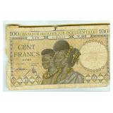 1941 100 Francs Fr West Africa P-23