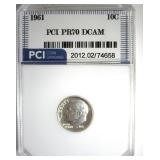 1961 Dime PR70 DCAM LISTS $5750