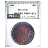 1880 Morgan MS65 LISTS $500