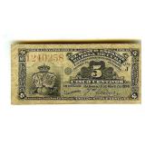 1896 5 Centavos Rare Cuba Note