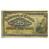 1900 Dominion of Canada 25c Note