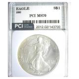 1992 Silver Eagle MS70 LISTS $1350