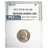 1975-S Nickel PR70 DCAM LISTS $1850
