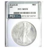 1987 Silver Eagle MS70 LISTS $1000