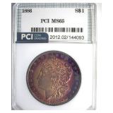 1886 Morgan PCI MS65 Stunning Color