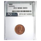 1955 Cent PCI MS65 RD Canada