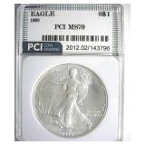 1992 Silver Eagle MS70 LISTS $1350