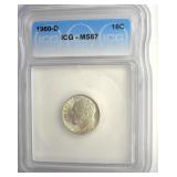 1960-D Dime ICG MS67