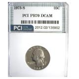 1973-S Quarter PR70 DCAM LISTS $4100