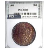 1896 Morgan PCI MS65 Impressive Color