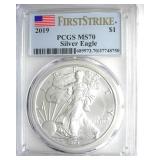 2019 Silver Eagle PCGS MS70 First Strike