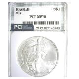 2014 Silver Eagle PCI MS70