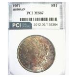 1921 Morgan MS67 LISTS $9500