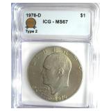 1976-D T2 Ike ICG MS67