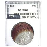 1889 Morgan PCI MS65 Purple Crescent