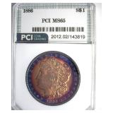 1886 Morgan PCI MS65 Outstanding Color