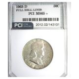 1963-D Franklin MS65+ FBL LISTS $275