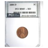 1938-D Cent MS67+ RD LISTS $650