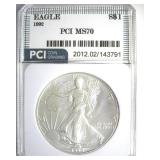 1992 Silver Eagle MS70 LISTS $1350