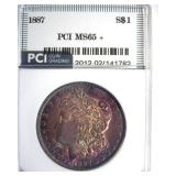 1887 Morgan PCI MS65+ Nice Color