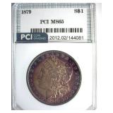 1879 Morgan MS65 LISTS $575