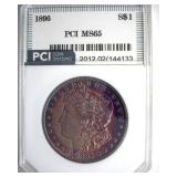 1896 Morgan PCI MS65 Fantastic Color